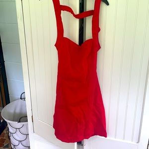 Red super down dress